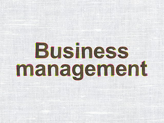Image showing Finance concept: Business Management on fabric texture background