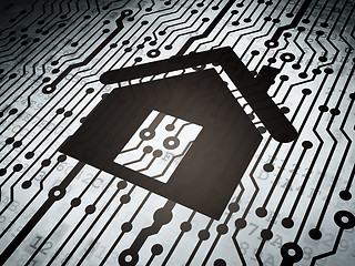 Image showing Safety concept: circuit board with Home