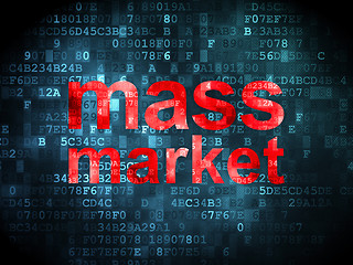 Image showing Marketing concept: Mass Market on digital background
