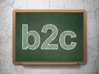 Image showing Finance concept: B2c on chalkboard background