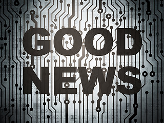 Image showing News concept: circuit board with Good News