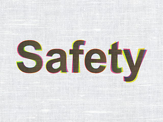 Image showing Privacy concept: Safety on fabric texture background