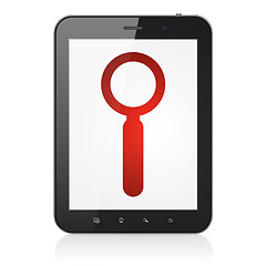 Image showing Data concept: Search on tablet pc computer