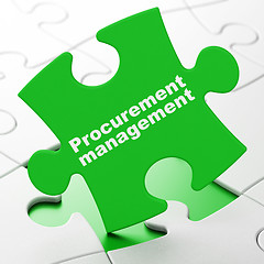 Image showing Finance concept: Procurement Management on puzzle background