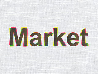 Image showing Business concept: Market on fabric texture background
