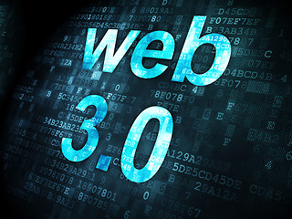 Image showing SEO web design concept: Web 3.0 on digital background