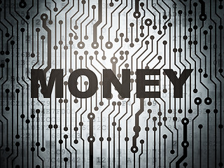 Image showing Finance concept: circuit board with Money
