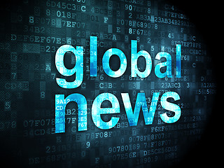 Image showing News concept: Global News on digital background