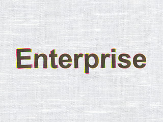 Image showing Business concept: Enterprise on fabric texture background