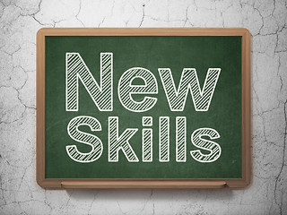 Image showing Education concept: New Skills on chalkboard background