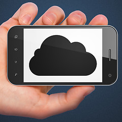 Image showing Cloud technology concept: Cloud on smartphone