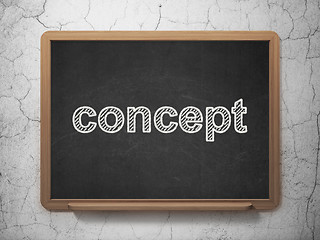 Image showing Marketing concept: Concept on chalkboard background