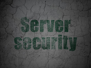 Image showing Security concept: Server Security on grunge wall background