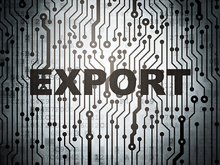 Image showing Finance concept: circuit board with Export