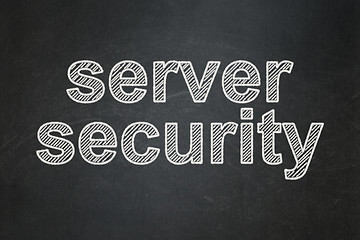 Image showing Security concept: Server Security on chalkboard background