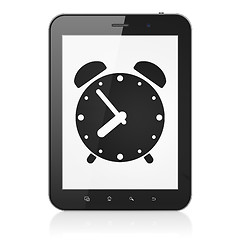 Image showing Time concept: Alarm Clock on tablet pc computer