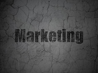 Image showing Marketing concept: Marketing on grunge wall background