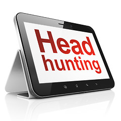 Image showing Finance concept: Head Hunting on tablet pc computer