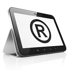 Image showing Law concept: Registered on tablet pc computer