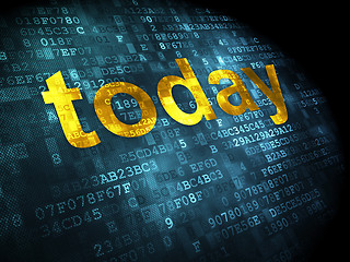 Image showing Time concept: Today on digital background