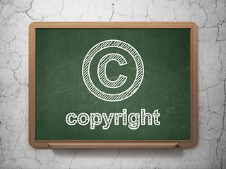 Image showing Law concept: Copyright and Copyright on chalkboard background