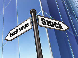 Image showing Business concept: sign Stock Exchange on Building background