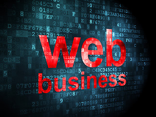 Image showing SEO web development concept: Web Business on digital background
