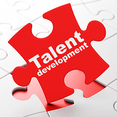 Image showing Education concept: Talent Development on puzzle background