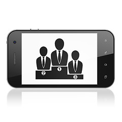 Image showing Finance concept: Business Team on smartphone