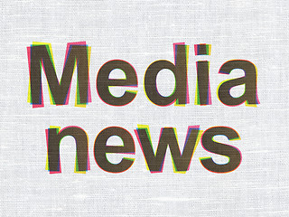 Image showing News concept: Media News on fabric texture background