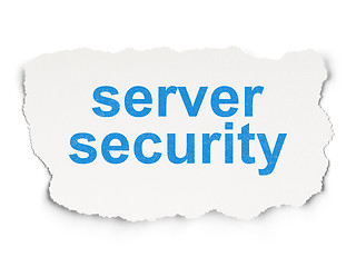 Image showing Security concept: Server Security on Paper background