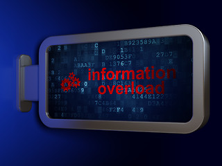 Image showing Information concept: Information Overload and Gears on billboard background