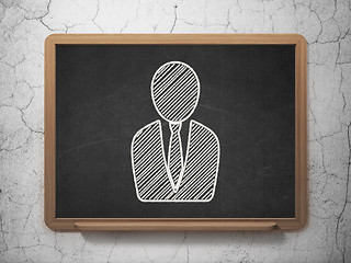 Image showing Law concept: Business Man on chalkboard background