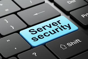 Image showing Safety concept: Server Security on computer keyboard background