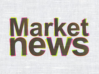 Image showing News concept: Market News on fabric texture background