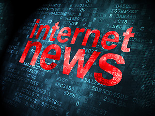 Image showing News concept: Internet News on digital background