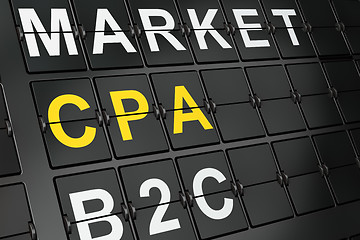 Image showing Business concept: CPA on airport board background