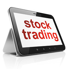 Image showing Business concept: Stock Trading on tablet pc computer