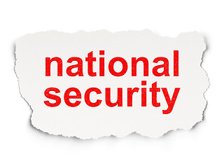 Image showing Safety concept: National Security on Paper background