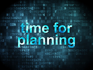 Image showing Timeline concept: Time for Planning on digital background