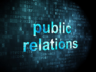 Image showing Marketing concept: Public Relations on digital background