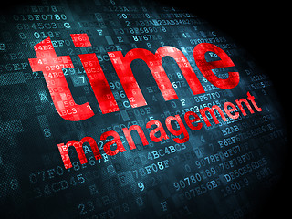 Image showing Timeline concept: Time Management on digital background