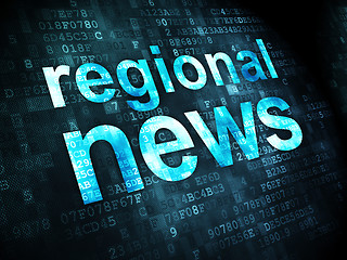 Image showing News concept: Regional News on digital background