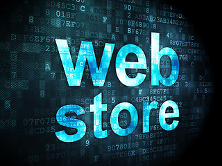 Image showing SEO web development concept: Web Store on digital background