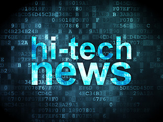 Image showing News concept: Hi-tech News on digital background