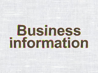 Image showing Finance concept: Business Information on fabric texture background