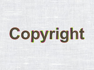 Image showing Law concept: Copyright on fabric texture background