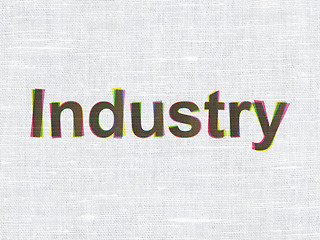 Image showing Finance concept: Industry on fabric texture background