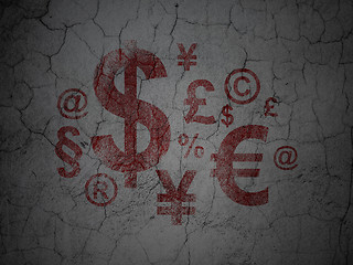 Image showing News concept: Finance Symbol on grunge wall background
