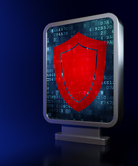 Image showing Privacy concept: Shield on billboard background